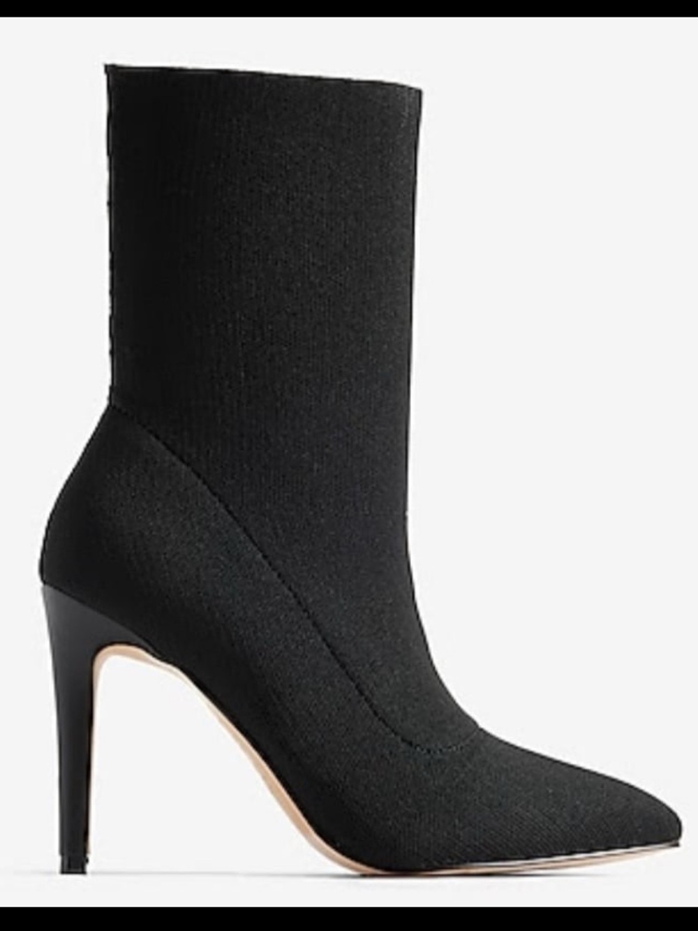 EXPRESS nwt Black Stretch Sock Pointed Stiletto Ankle Boot